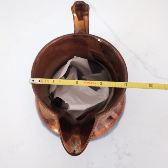 Antique Early Victorian 1840s Rare Staffordshire Pottery Copper Lustre Ware Jug - Picture 6 of 7